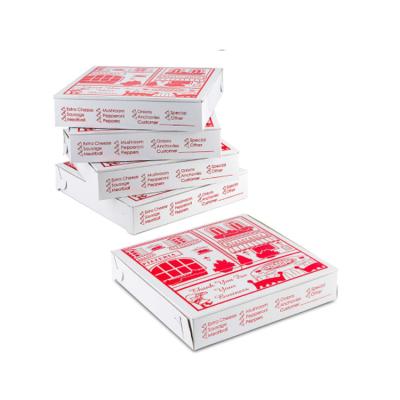 China Portable Custom 6/7/8/9/10/12 Inch Corrugated Cardboard Pizza Boxes With Printed Logo en venta