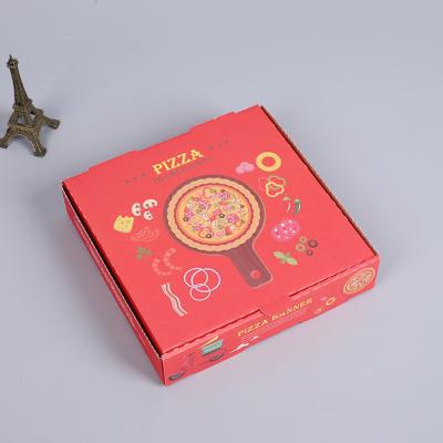 China Cheap custom Corrugated Cardboard Takeway Pizza Boxes Portable Multi Size Pizza Box For Packing Pizza en venta