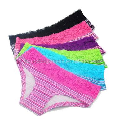 China New hot antibacterial cotton with lace side best quality casual underwear women sexy panties suggest briefs female boxers cute lingerie for sale