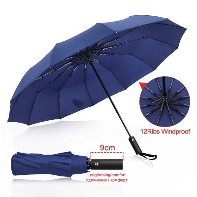 China Agriculture Strong Wind Resistant Automatic Umbrella 3Folding Men Sunshade Women Rain Portable Umbrellas 12Ribs Great Business Gift Paraguas for sale