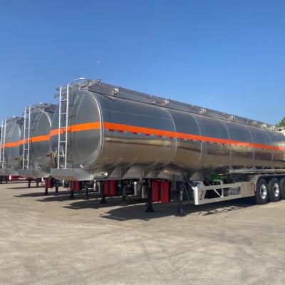 China Stainless Steel Commercial Oil Tank Fuel Semi Trailer 50 Square Liquid Tank Truck Transport Vehicle zu verkaufen