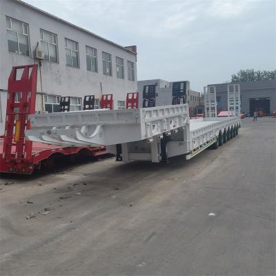 China Max Payload 60T Low Bed Semi Trailer For Transporting Heavy Duty Machinery zu verkaufen