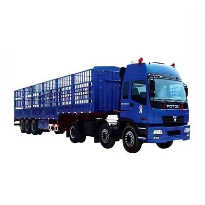 China Side Beam 16mm Channel Steel Fence Semi Trailer For Livestock Transportation for sale