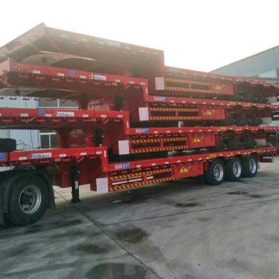 China Versatile Flat Deck  Platform Trailer 12500*2500*1550mm Demision  For Semi Trucks for sale