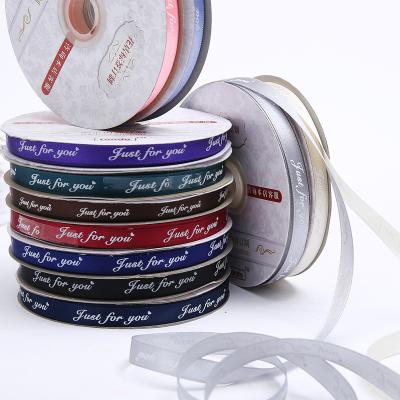 China Bright Color Hot Selling Decorative Wrapping All Kinds Ribbon Single Face Custom Printed Soft Woven Ribbon Satin Ribbon for sale