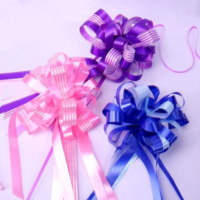 China Wholesale Elastic Ribbon Gift Flower Pull Wrap Decorative Ribbon Pull Flower For Gift Wrapping for sale