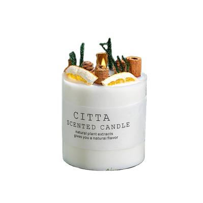 China Special Offer Scented Home Decoration Luxury Gift Set Organic Candles Scented Label Custom Cake Scented Candles for sale