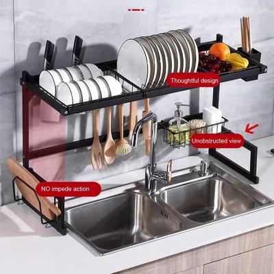 China 3 Layer Kitchen 304 85Cm Dish Drainer Dish Rack Dish Drainer Rack Stainless Steel Viable Dish Drainer Rack for sale