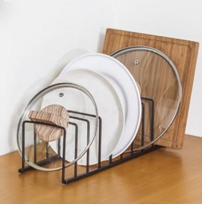 China Multifunctional Viable Pot Lid Rack Buffet Pantry Pot Lid Rack Wire Dish Rack Rack for sale