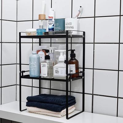 China Sustainable Kitchen Storage Racks Metal Shelf Rack Kitchen Countertops Bedroom Bathroom Storage Rack Cabinet for sale