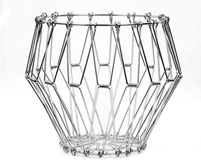 China Deformable Multivariable Bowl Steel Wire Fruit Basket Countertop Fruit Basket Metal Fruit Storage Basket for sale