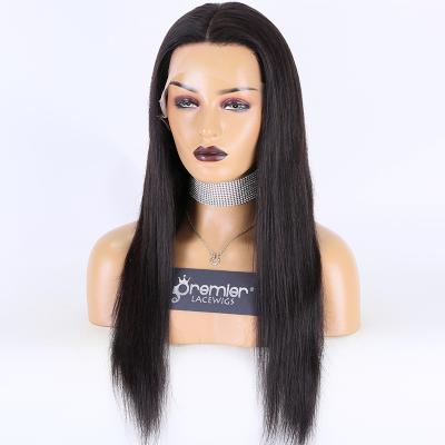 China Straight Hair Hot Sale And Wholesale 20inches Natural Color Straighten 13x4 HD Lace Front Wig for sale