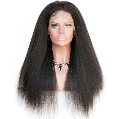 China All Cuticel Premier Hair Aligned Virgin Mongolian Curly Straight 20 Inch Full Lace Wigs For Black Women for sale