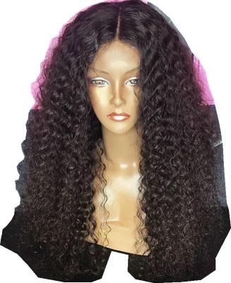 China Kinky Curl High Quality Deep Curly Brazilian Remy Hair Stretch Back Full Lace Human Wig for sale