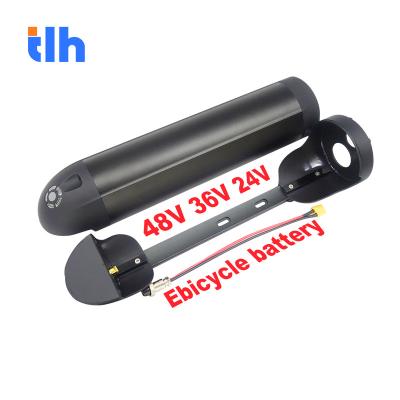 China Tube Ebike Battery Hailong Battery Water Bottle 24V 20Ah 2021 Electric Bike Lithium Battery for sale