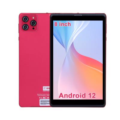 Cina C idea 8 pollici Android 12 Tablet 8GB RAM 512GB ROM 8000mAh Batteria 5+8MP Fotocamera per studenti con supporto SIM CM818-rosso in vendita