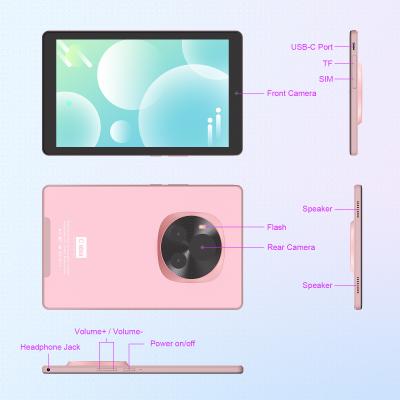 Chine C idée Tablette Android 800x1280 IPS Écran SIM Prise en charge 9 pouces Tablette PC avec boîtier CM935 rose à vendre