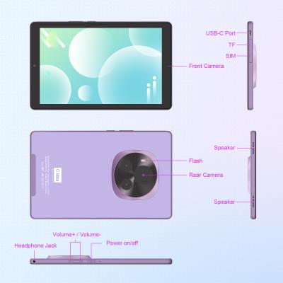 中国 C アイデア 9 インチ タブレット 5MP+8MP 教育タブレット 学生用 CM935 紫 販売のため