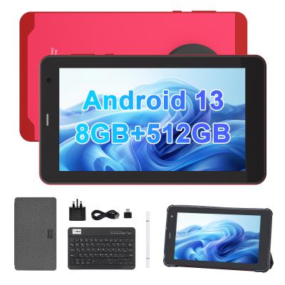 Chine C Idea Android 13 Tablettes avec carte SIM Wifi Tablette à écran tactile de 7 pouces Pour les étudiants CM518 Pro Rouge à vendre