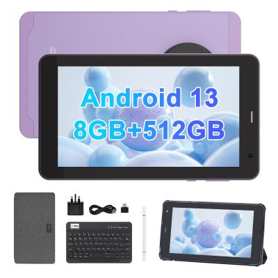 China C Idea Android 13 Educational Tablet, 8+512gb,portable 7-Inch Tablet Pc With Sim Support –CM518pro Purple for sale