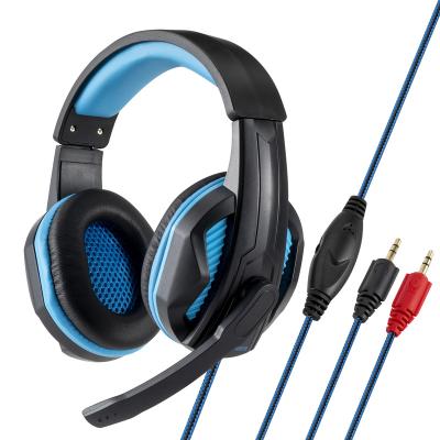 China Durable PU Leather Headband Adjustable Internet Cafe E Sports USB Gaming Headset Earbuds Noise Cancel Edging - Sound Earphone for sale