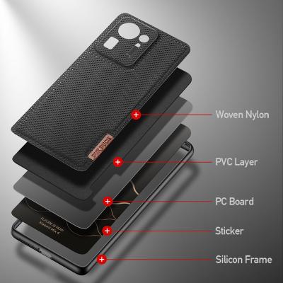 China Shockproof For Xiaomi Mix 4 Layer Silicone Woven Silicone Anti Fingerprint Shockproof Scratchproof Nylon Frame Stylish PVC Phone Cases From China for sale