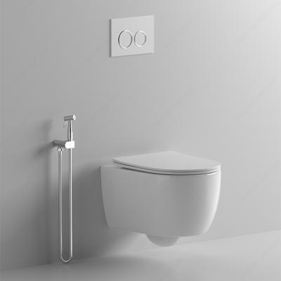 China Concealed Cistern Wall Mount Rimless Toilet Concealed Cistern Wall Hung Sanitarios Tornado Wall Modern Hung Toilet Bowl for sale