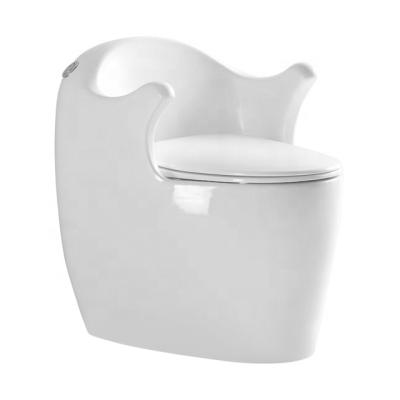 China Double-flow Sanitary Ware Armrest Design Patent Ceramic Floor Installed Belt Tornado Easy Cleaning One Piece Toilet for sale