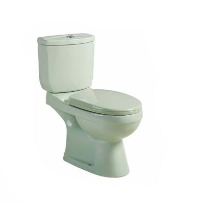 China Double-Flow High Quality Oval Siphonic S Oval Washdown Trap P Trap Ceramic Bathroom WC Two Piece Toilet Bowl for sale