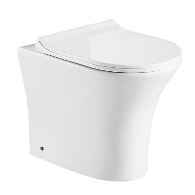 China Double-Flow Italy Toilet Floor Standing Euro-Standard Rimless Flush Toilet Easy Cleaning WC Closet CE Stand for sale