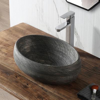 China Viable Popular Modern Sanitary Ware Art Basin Hand Wash Ceramic Countertop Basin Sink For Bathroom Table Top for sale