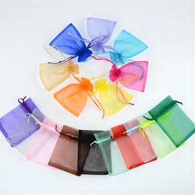 China Custom Printed Colorful Organza Recyclable Bas Silver Packaging Gift Bag Jewelry Bag Factory Price for sale