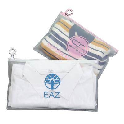 China 100% eco-friendly cosmetic zipper bag good quality reclosable zipper bags frosted zipper bags with logo for sale