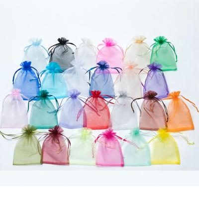 China Colorful Organza Bas Organza Gift Drawstring Bag Jewelry Special Offer Recyclable Jewelry Packaging Bag for sale