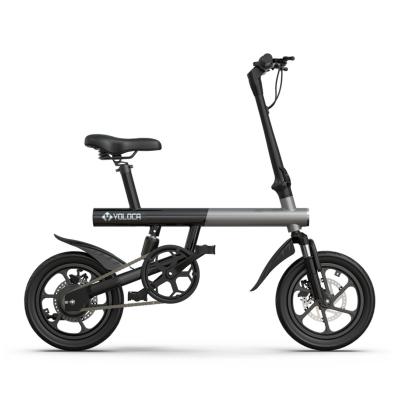 China Fat Tire Aluminum Alloy Yoloca Pedal Assist System 36V Folding Mountain Electric Bicycle 350W for sale