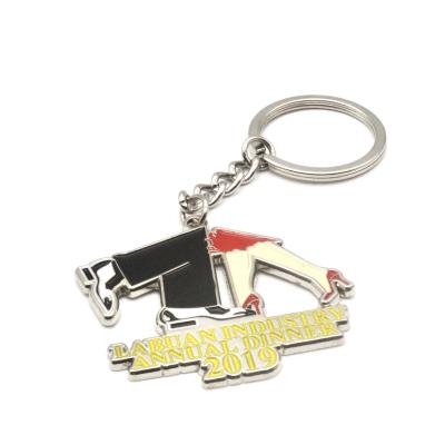 China Custom Soft Enamel Key Chain Logo Letter Metal Keychains Hard Key Ring Accessories Europe for sale