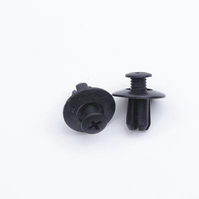 China Auto Parts Manufacturer Direct Plastic Fastener Nylon Black Rivet PP ABS Push Rivets For Automobile for sale