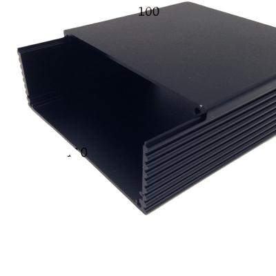 China Industrial Electric 110*40 mm Alloy Customized Black Anodized Black Aluminium Extruded Enclosure for sale