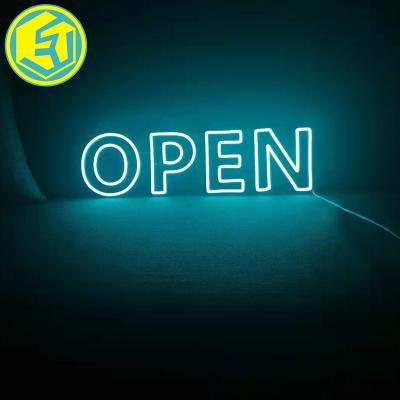 China Buildings Sign Open Narrow Store Hanging Business Lighting 24 Hours Store Neon Led Open Sign for sale