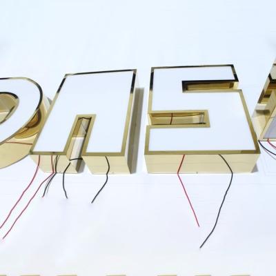 China shop frontlit outdoor acrylic letter sign 3d rimless led custom signage customized simple aluminum illumination letters signs for sale