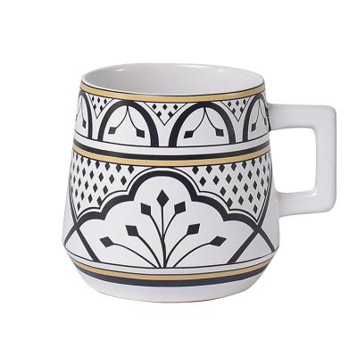 China Viable Chinese Matte Factory Price Logo Porcelain Coffee Ware Tableware Custom Coffee Cups for sale