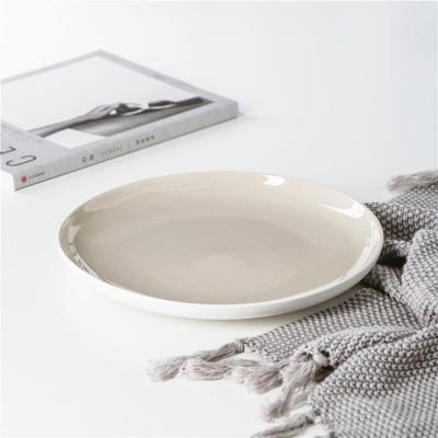 China Premium Sustainable Personalized Daily Use Item Elegant Ceramic Dinner Set Charger Dish For Home Decor for sale