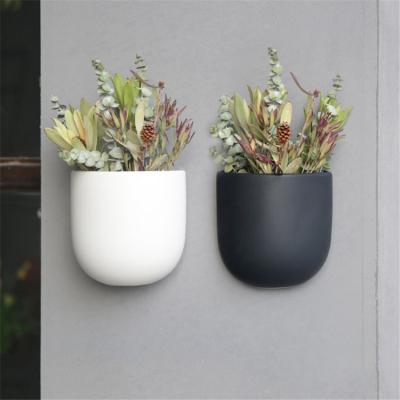 China Modern Elegance Fine Ceramic Wall Decoration Ware Vertical Garden Pot For Plants for sale