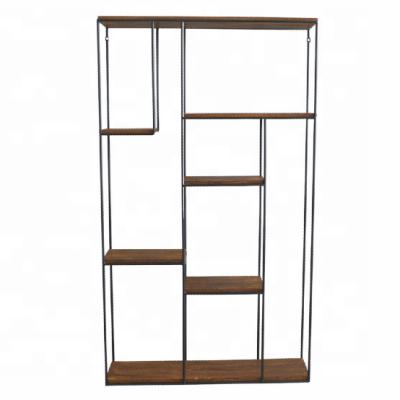 China Art Decor Ironwork Bookcase For Living Room for sale