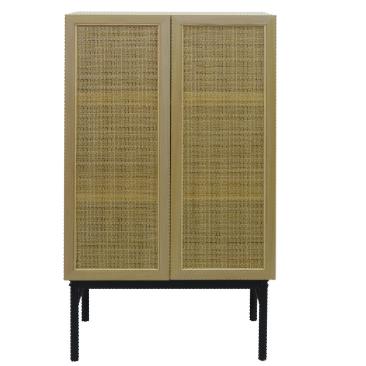 China EUROPEAN wooden storage cabinet with rattan weave for sale