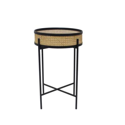 China Living Room Foldable Rattan Corner Table for sale