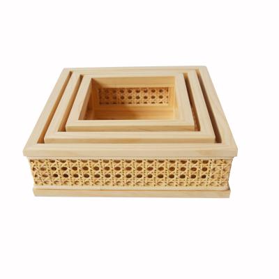 China Sustainable rattan-woven storage basket for sale