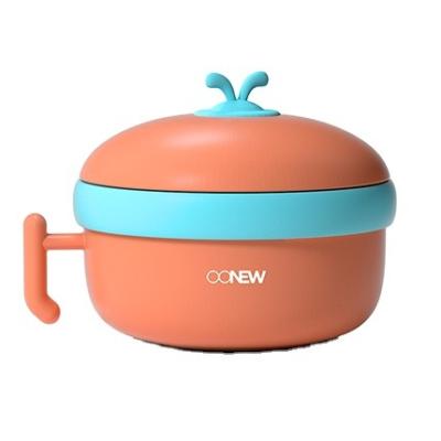 China BPA Free Baby Feeding Bowl Set with Silicone Suction and Two Layer Keep Warm for sale