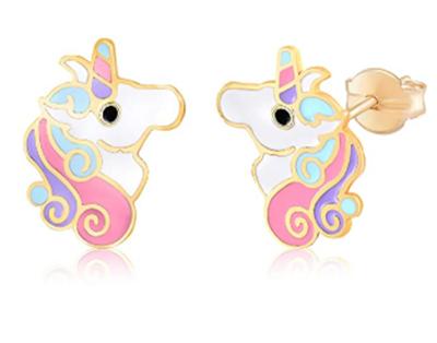 China S925 Silver Color Wholesale Cute Unicorn Stud Earrings for sale