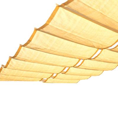 China Home Sun Shade Customize Garden Telescopic Wave Sun Shade Net Pool Sun Cover Pergola Canopy Wave Shade Sails for sale